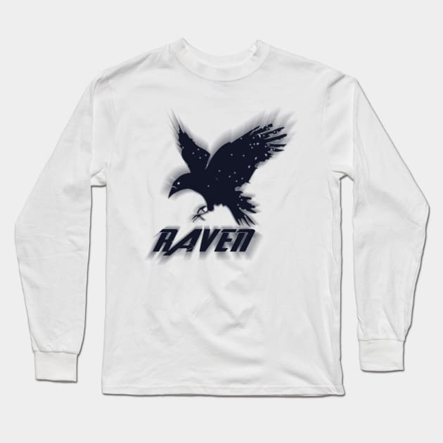 Raven Long Sleeve T-Shirt by karimydesign